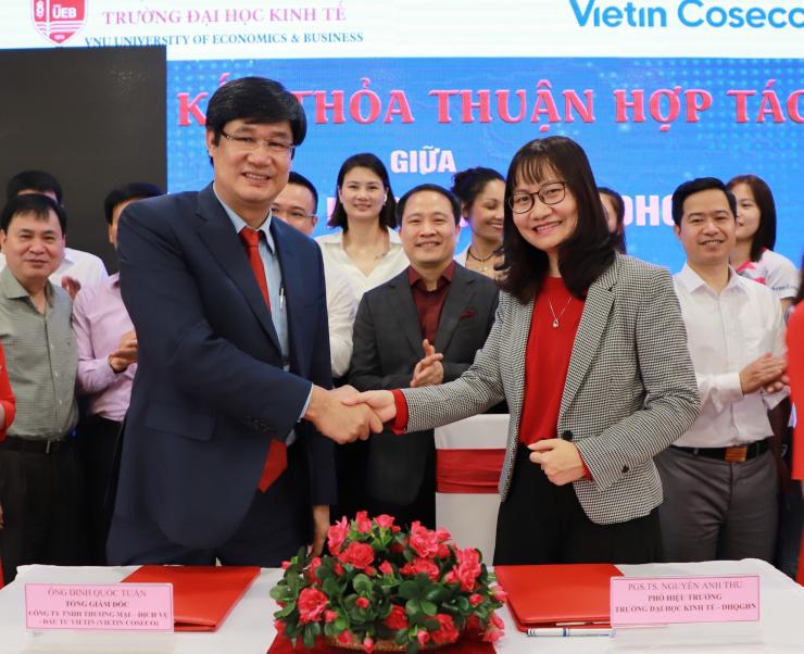 Vietin Coseco và trường Đại học Kinh tế - ĐHQGHN thỏa thuận hợp tác